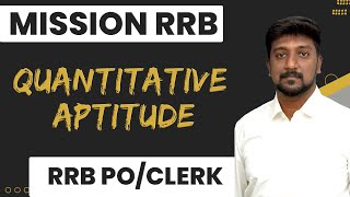 MISSION RRB  MAINS LEVEL QUANTS SET FOR RRB POCLERK  MRKARTHICK [upl. by Aisak]