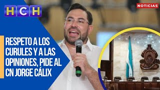 Respeto a los curules y a las opiniones pide al CN Jorge Cálix [upl. by Aekahs545]