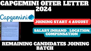 Capgemini Onboarding updateCapgemini offer letter salary inhand Joining date [upl. by Paterson323]