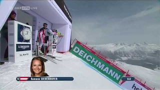 SkiWm St Moritz Lauf von Ramona Siebenhofer AUT  Platz 9 [upl. by Kylstra548]