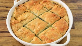 Greek Spinach Pie Recipe Spanakopita [upl. by Aidni]