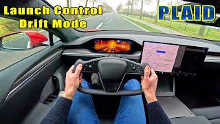 LAUNCH CONTROL amp DRIFT MODE in a 1020HP TESLA MODEL S PLAID [upl. by Herson253]