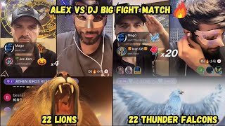 Alex Visha VS DJ Big Fight Match🔥🔥  22 Lions and 22 Thunder Falcons Gifting  Tiktok Live [upl. by Notsirhc]