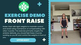 Front Raise Exercise Demo Nourish amp Thrive [upl. by Sherr]