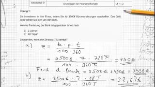 Einfache Zinsrechnung  Zinsformeln [upl. by Corvese233]