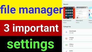 file manager important settings  file manager settings manage kaise karen [upl. by Seif589]