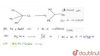 Which of the following is the best reagent to convert tbutyl chloride to isobutane [upl. by Florella]