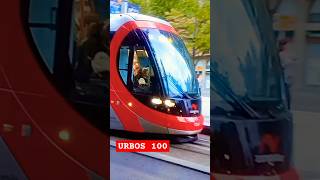 Aquí es Urbos 100 una sola nueva tranvía de Zaragoza de 2024 urbos100 [upl. by Anitra416]