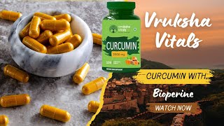 Vruksha Vitals Curcumin with Bioperine with 95 Curcuminoids 2000 mg supplement powder [upl. by Remde]