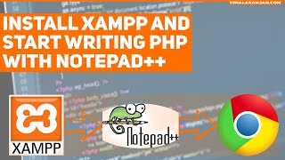 Install XAMPP and start writing php with Notepad [upl. by Ycnaf11]