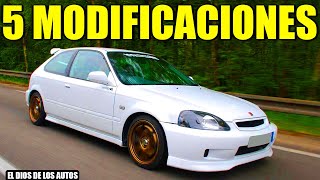 5 MODIFICACIONES PARA HONDA CIVIC 19922000 [upl. by Aldric943]