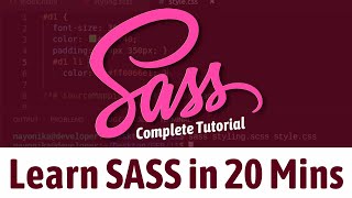 SASS Tutorial Learn Complete SASS in 25 Minutes  Fully Explained [upl. by Llerrat]