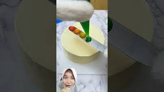 Kue pelangi cakedecorating rainbow shortsvideo cat [upl. by Wakerly]