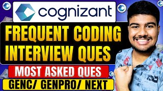 Cognizant Most Frequently Asked Coding Questions  Crack GenC GenC Next GenC Pro [upl. by Xed]