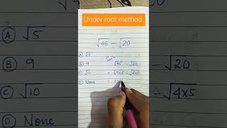 Under root method mathamatics viralshort mathematics viralvideo education [upl. by Gamages]