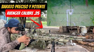 RIFLE PCP AVENGER CAL 25  barato  preciso y potente pcpairguns bienpegado airgunshooting [upl. by Guillemette222]