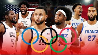 🤯 Epic Battle USA vs France for the Gold in Olympic Basketball 2024 [upl. by Ailuig359]