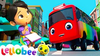 Wheels On The Bus  Lellobee by CoComelon  Sing Along  Nursery Rhymes and Songs for Kids [upl. by Yelrihs]