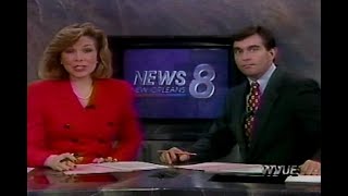 WVUE TV Channel 8 News 8 6pm New Orleans June 9 1994 [upl. by Anrym80]