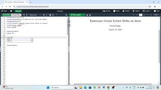 ✅How to write Lowercase Greek Letter Delta in Latex ❓ [upl. by Nerrag]