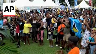 Saint Lucia celebrates its first ever Olympic gold medal [upl. by Elephus533]