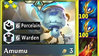 01 Chance To Kill This Amumu ⭐⭐⭐ 6 Warden 6 Porcelain Amumu 3 Star  TFT SET 11 [upl. by Beutner]