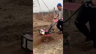 Gasoline weeder Small tiller Ditching and soilraising machine [upl. by Llyrpa242]