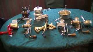 Old Fashioned Hand Cranked Food Grinders and finds [upl. by Calandra]