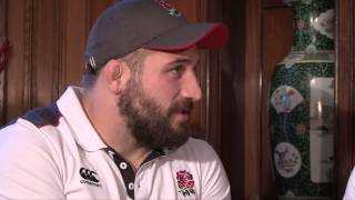 Joe Marler and Jack Nowell meet young rugby volunteers [upl. by Lerim781]