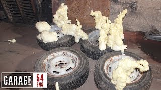 What happens when you fill tires with construction foam [upl. by Stover849]