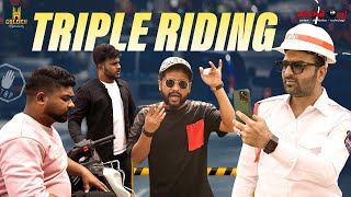 Triple Riding  Best Hyderabadi Comedy  Hindi comedy 2024  Abdul Razzak  Golden hyderabadiz [upl. by Ahsille]