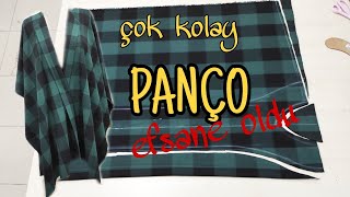 KOLAY PANÇO kesimi ve dikimihow to sew a poncho  very easy [upl. by Marchak]