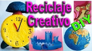 Ejemplos de Reciclaje Creativo Manualidades con Material Reciclado [upl. by Gunthar]