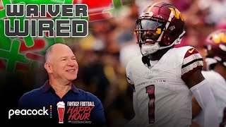 Week 9 Waiver Wire Jahan Dotson Leonard Fournette Derek Carr and more  Happy Hour FULL SHOW [upl. by Caye]