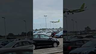 Schiphol airport airbaltic landing amsterdam airport airbaltic [upl. by Endora]