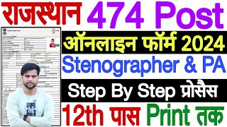 RSMSSB Stenographer PA Online Form 2024 Kaise Bhare  Rajasthan Stenographer PA Form Kaise Bhare [upl. by Hsejar]