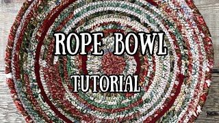 ROPE BOWL tutorial  how to up cycle your scraps into a gorgeous fabric bowl perfect for gifting [upl. by Gonta20]