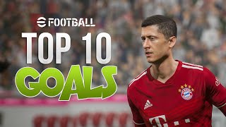 efootball 2022  TOP 10 GOALS 1  PC [upl. by Yanehc]