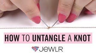 Jewlr  How to Untangle a Knot in a Chain [upl. by Lissy877]