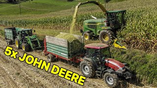 CORN SILAGE 2020  Slovenia  5x JOHN DEERE [upl. by Arama15]