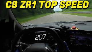 C8 ZR1 TOP SPEED RUN 207mph Corvette Test Driver POV [upl. by Enos]