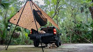 Truck Camping in My New Hammock Setup [upl. by Adlar]