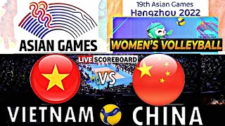 VIETNAM vs CHINA │ ASIAN GAMES 2023 WOMENS VOLLEYBALL Live Score [upl. by Ahsenit732]