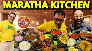 Authentic Marathi Flavors Thali Experience in Maratha Kitchen  KHAUDOSTSANJEEVSETH [upl. by Lourdes]