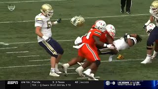 Miami gets called for facemask and targeting on brutal hit vs Georgia Tech [upl. by Fitting401]