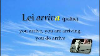 Italian verb conjugations  Present Indicative quotarrivarequot quotto arrivequot [upl. by Perri]