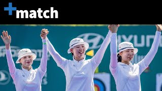 France v Korea women team  Match  Antalya 2024 Archery World Cup [upl. by Anaujal]