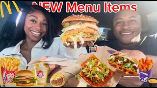 Trying NEW MENU items at fast food restaurants [upl. by Iny]