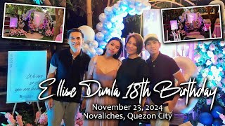 ExceptioNel Events Vlog November 23 2024 Ellise Dimla Debut Novaliches Quezon City [upl. by Eetsirk]