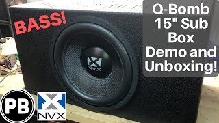 Qpower 15quot Subwoofer Box Unboxing and Demo  QBOMB15VL [upl. by Zolly123]